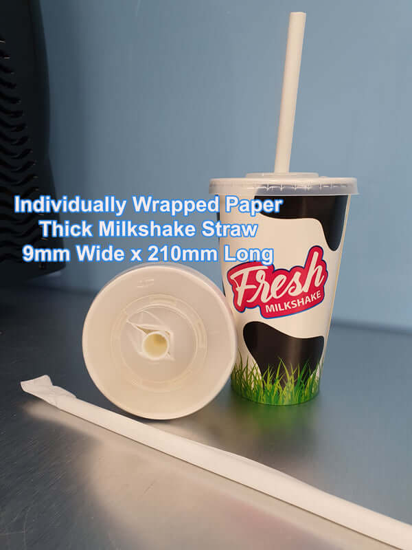 Thick Milkshake Straws - Individually Wrapped