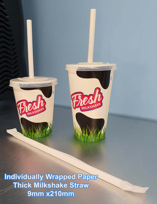 Thick Milkshake Straws - Individually Wrapped